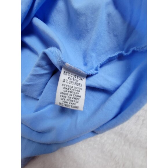 Habitat Blue 3/4 Sleeve Layered Tunic Top Womens Medium Cotton Blend Stretch - Picture 4 of 8